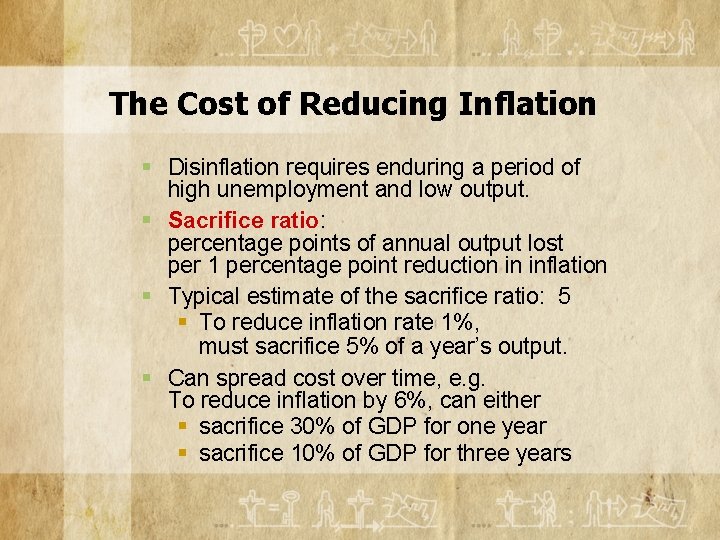 The Cost of Reducing Inflation § Disinflation requires enduring a period of high unemployment