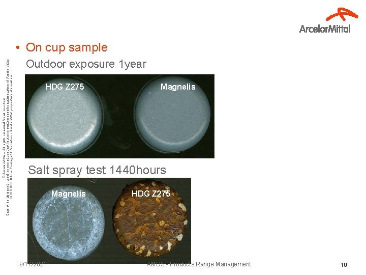 © Arcelor. Mittal – All rights reserved for all countries Cannot be disclosed, used,