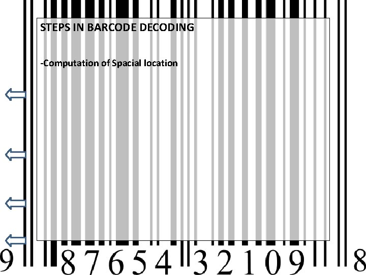 STEPS IN BARCODE DECODING -Computation of Spacial location 