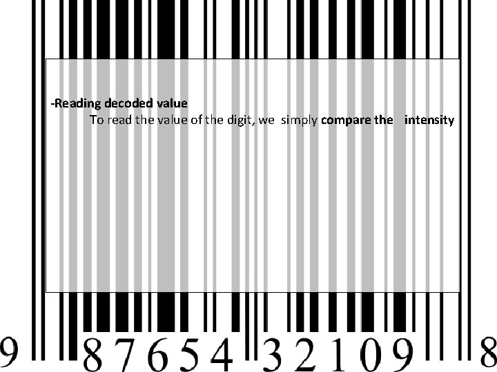 -Reading decoded value To read the value of the digit, we simply compare the