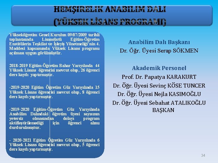 Yükseköğretim Genel Kurulun 09/07/2009 tarihli toplantısında Lisansüstü Eğitim-Öğretim Enstitülerin Teşkilat ve İşleyiş Yönetmeliği’nin 4.