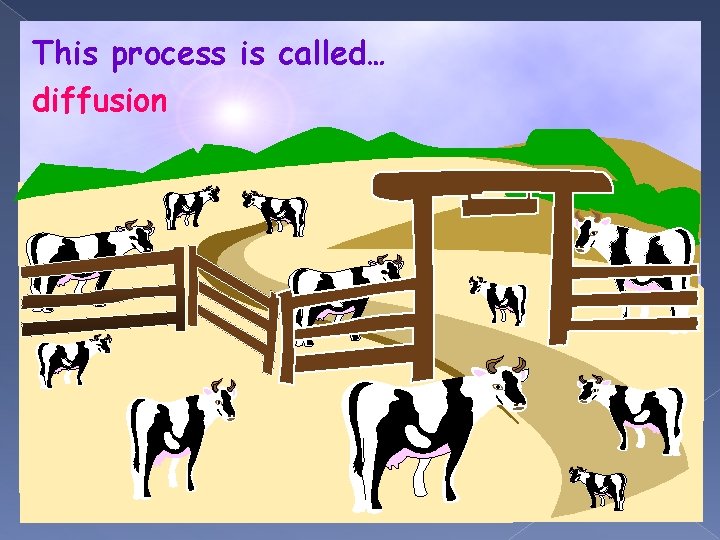This process is called… diffusion 