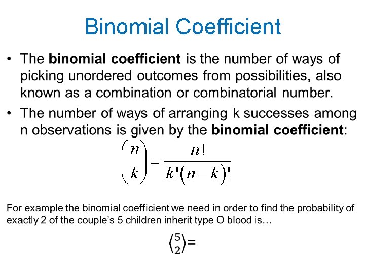 Binomial Coefficient • 