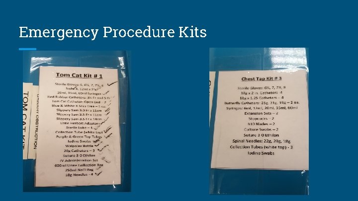 Emergency Procedure Kits 