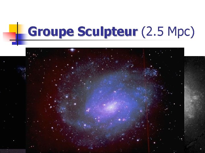 Groupe Sculpteur (2. 5 Mpc) 