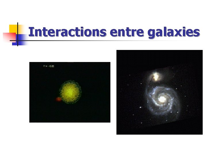 Interactions entre galaxies 