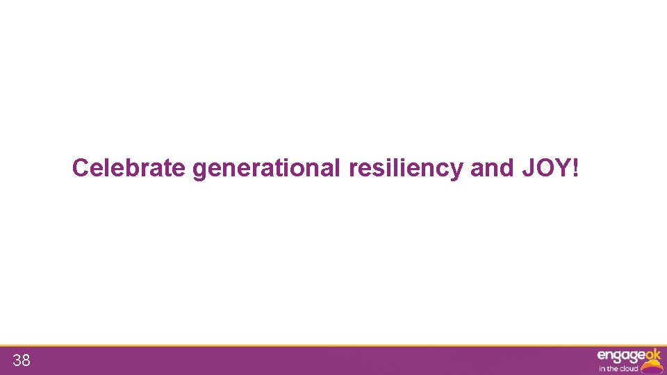 Celebrate generational resiliency and JOY! 38 