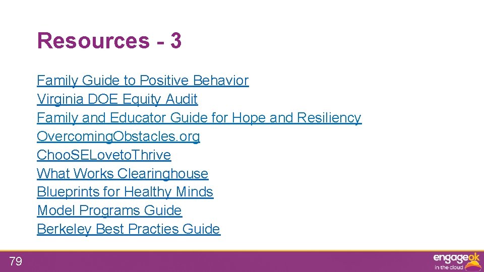 Resources - 3 Family Guide to Positive Behavior Virginia DOE Equity Audit Family and