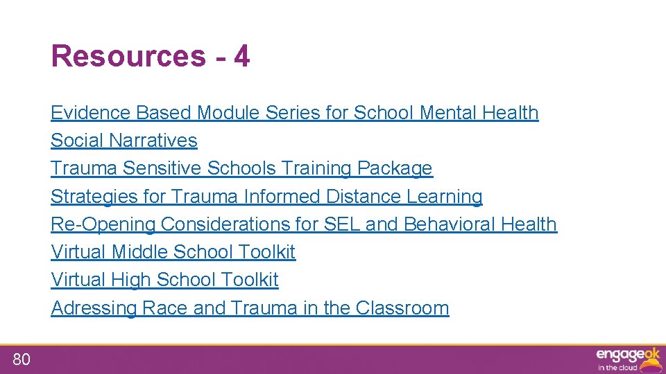 Resources - 4 Evidence Based Module Series for School Mental Health Social Narratives Trauma