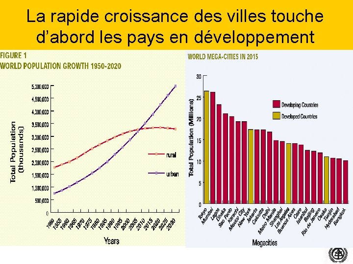 La rapide croissance des villes touche d’abord les pays en développement 