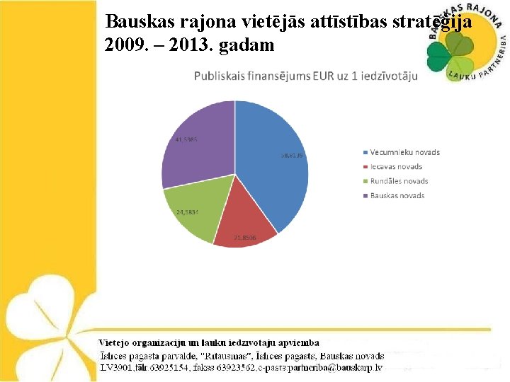 Bauskas rajona vietējās attīstības stratēģija 2009. – 2013. gadam 8 