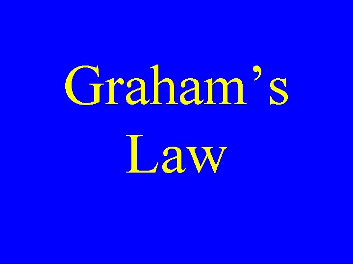 Graham’s Law 