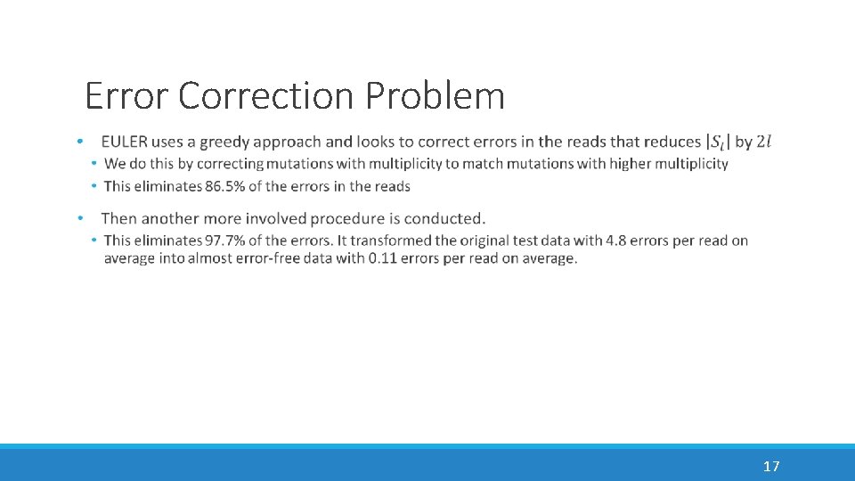 Error Correction Problem • 17 