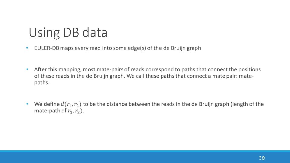 Using DB data • 38 
