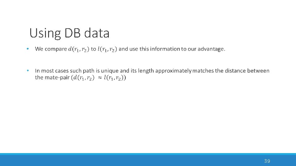 Using DB data • 39 