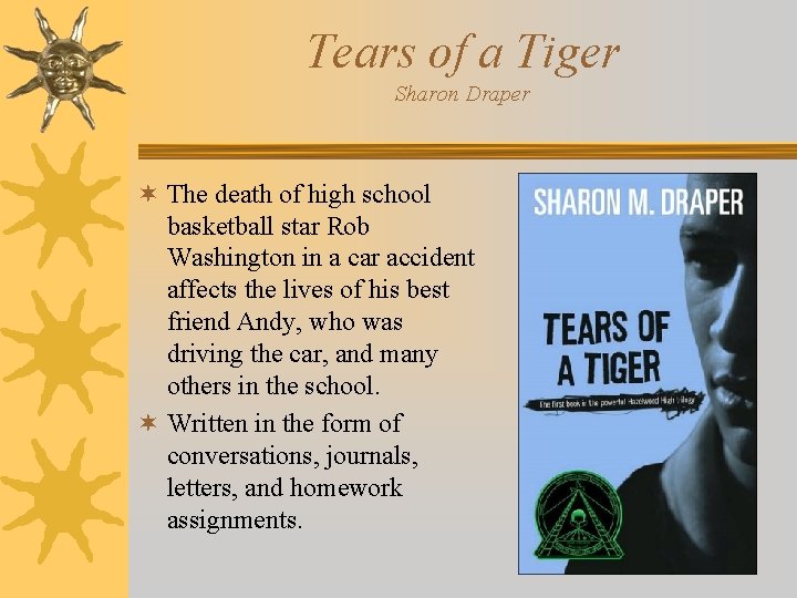 Tears of a Tiger Sharon Draper ¬ The death of high school basketball star