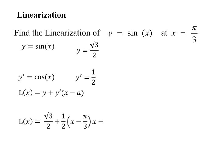 Linearization 