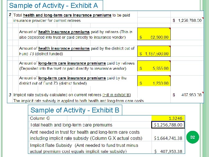 Sample of Activity - Exhibit A Sample of Activity - Exhibit B 32 