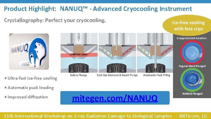 Product Highlight: NANUQ™ - Advanced Cryocooling Instrument Crystallography: Perfect your cryocooling. • Ultra-fast ice-free