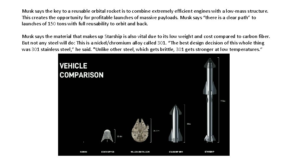 Musk says the key to a reusable orbital rocket is to combine extremely efficient