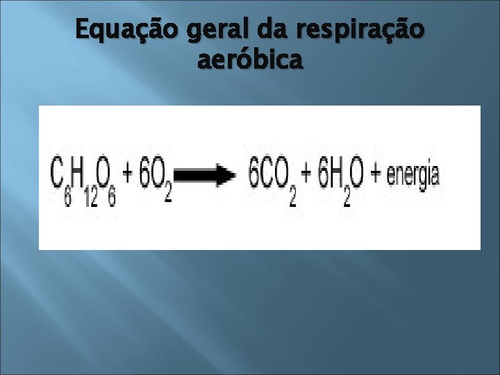 Equação geral da respiração aeróbica 