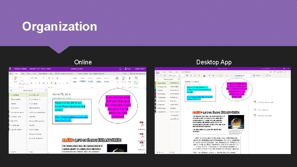 Organization Online Desktop App 