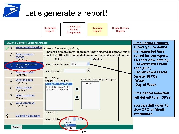 Let’s generate a report! Customize Reports Understand Report Components Generate Reports Create Custom Reports