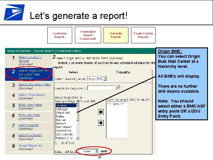 Let’s generate a report! Customize Reports Understand Report Components Generate Reports Create Custom Reports