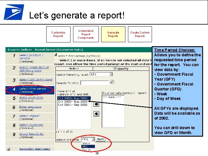 Let’s generate a report! Customize Reports Understand Report Components Generate Reports Create Custom Reports