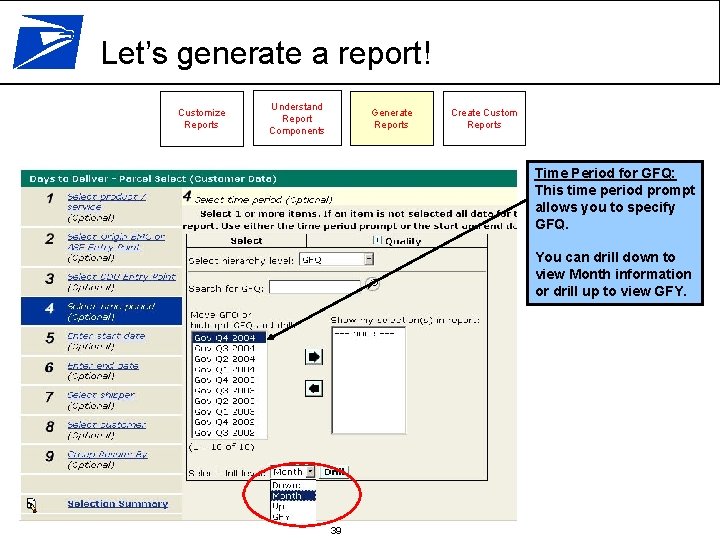 Let’s generate a report! Customize Reports Understand Report Components Generate Reports Create Custom Reports