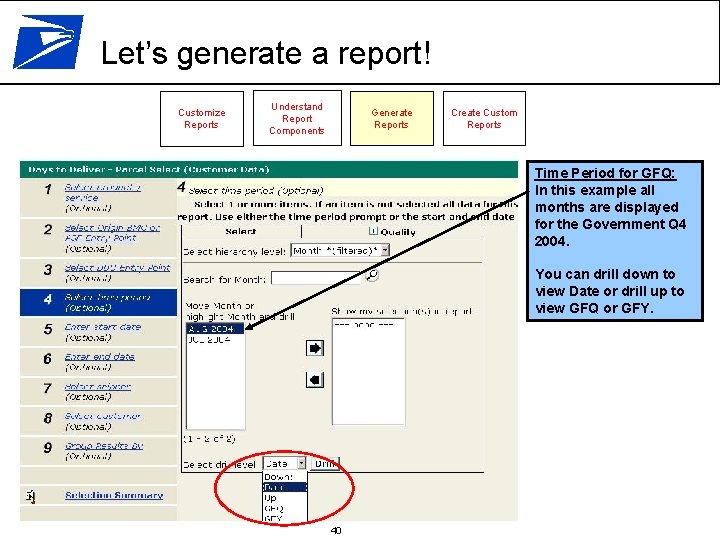 Let’s generate a report! Customize Reports Understand Report Components Generate Reports Create Custom Reports