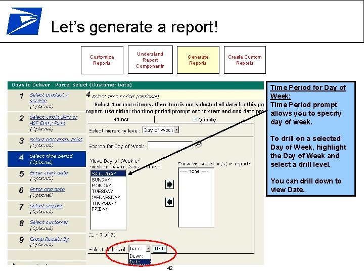 Let’s generate a report! Customize Reports Understand Report Components Generate Reports Create Custom Reports