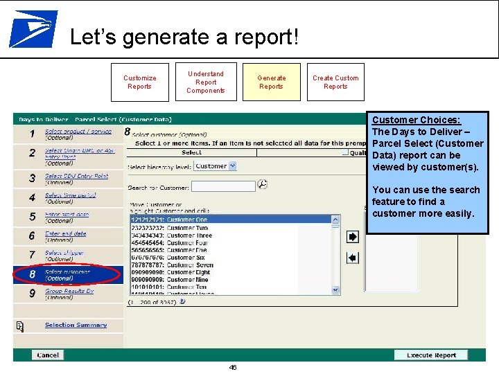 Let’s generate a report! Customize Reports Understand Report Components Generate Reports Create Custom Reports