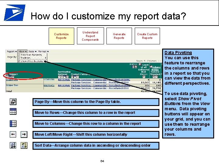 How do I customize my report data? Customize Reports Understand Report Components Generate Reports