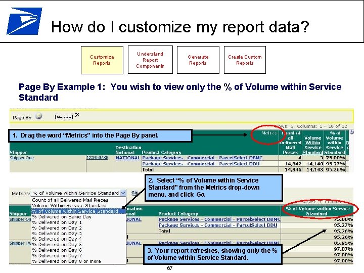 How do I customize my report data? Customize Reports Understand Report Components Generate Reports