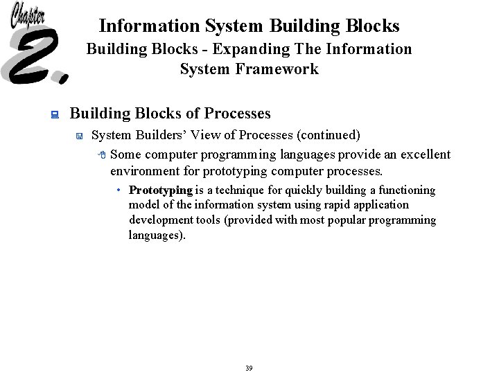 Information System Building Blocks - Expanding The Information System Framework : Building Blocks of