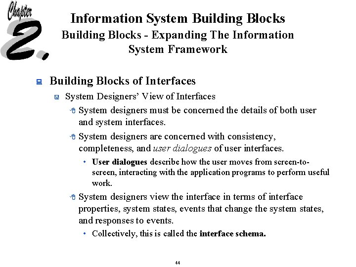 Information System Building Blocks - Expanding The Information System Framework : Building Blocks of