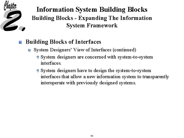 Information System Building Blocks - Expanding The Information System Framework : Building Blocks of