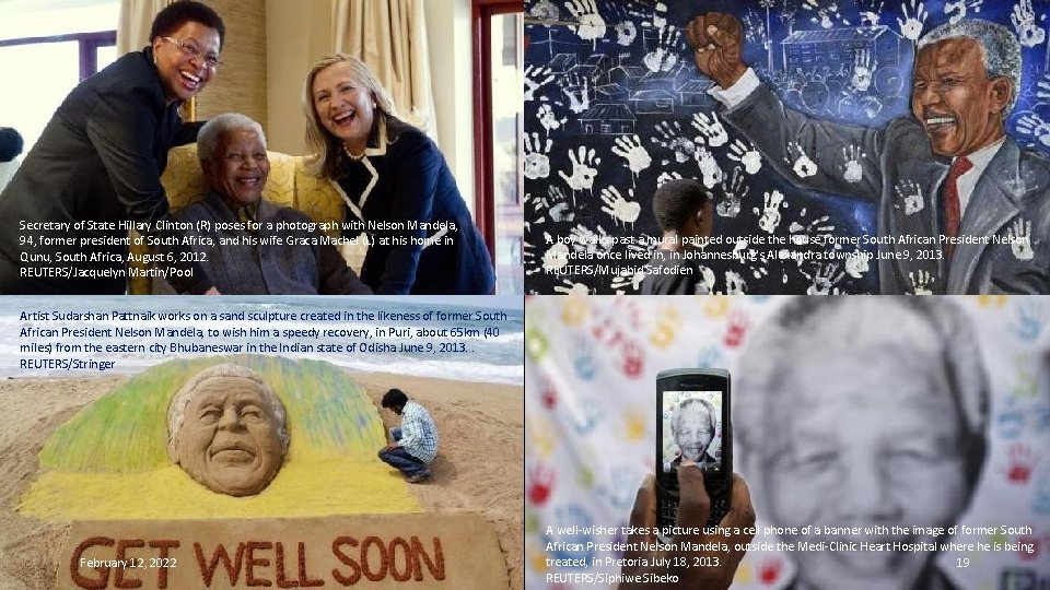 Secretary of State Hillary Clinton (R) poses for a photograph with Nelson Mandela, 94,