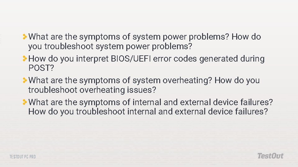 What are the symptoms of system power problems? How do you troubleshoot system power What are the symptoms of system power problems? How do you troubleshoot system power