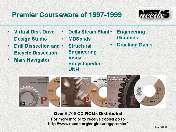 Premier Courseware of 1997 -1999 • Virtual Disk Drive • Della Steam Plant •