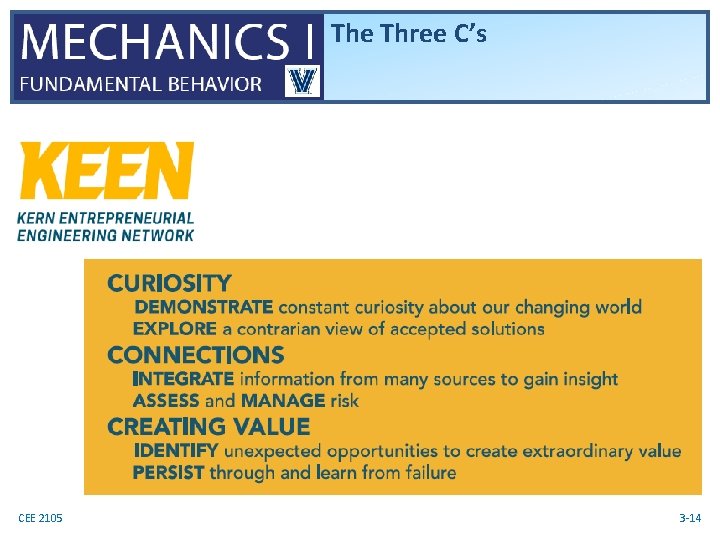 The Three C’s CEE 2105 3 -14 