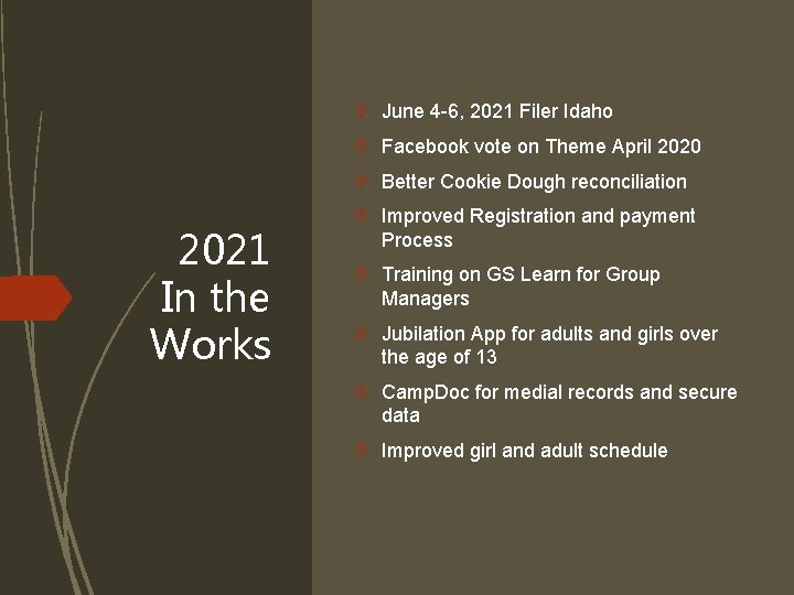  June 4 -6, 2021 Filer Idaho Facebook vote on Theme April 2020 Better