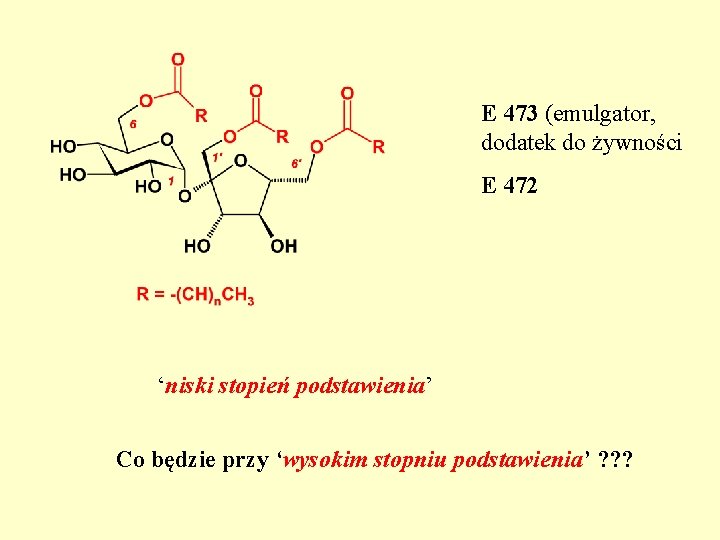 E 473 (emulgator, dodatek do żywności E 472 ‘niski stopień podstawienia’ Co będzie przy