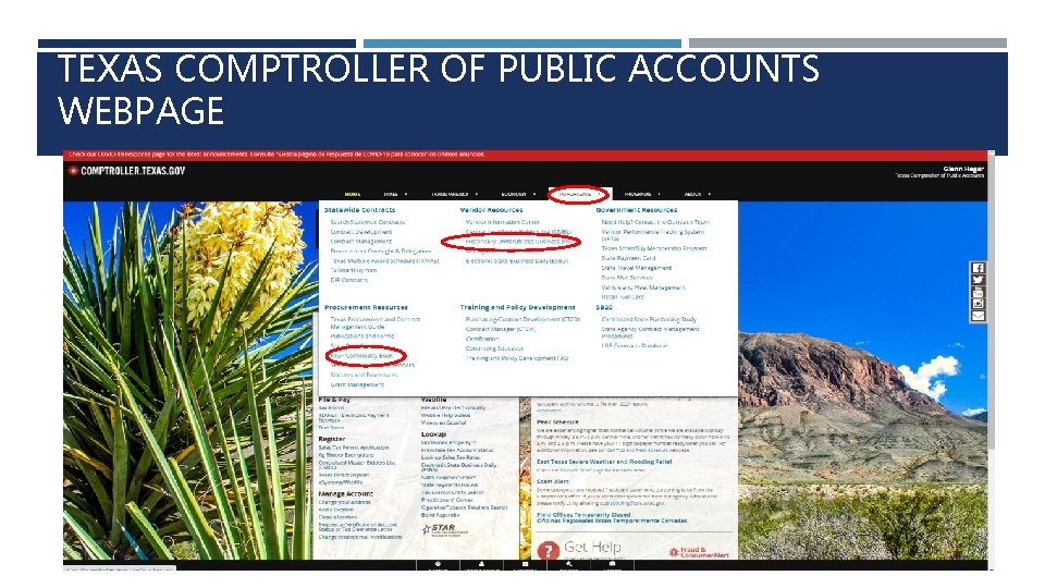 TEXAS COMPTROLLER OF PUBLIC ACCOUNTS WEBPAGE 16 
