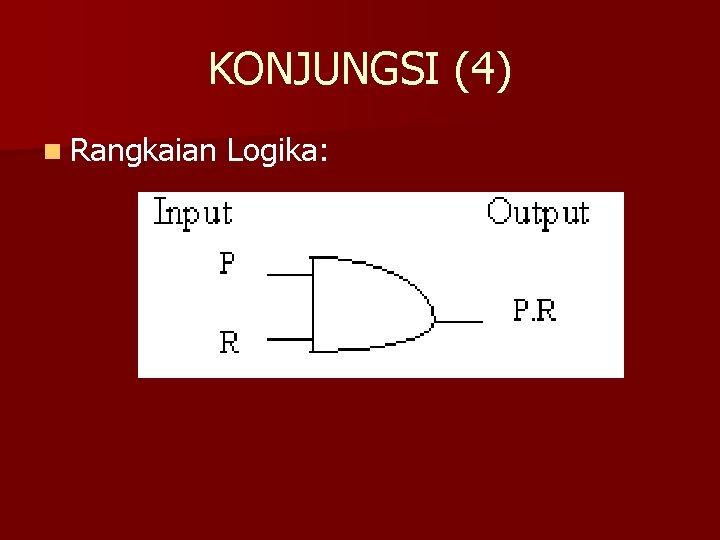 KONJUNGSI (4) n Rangkaian Logika: 