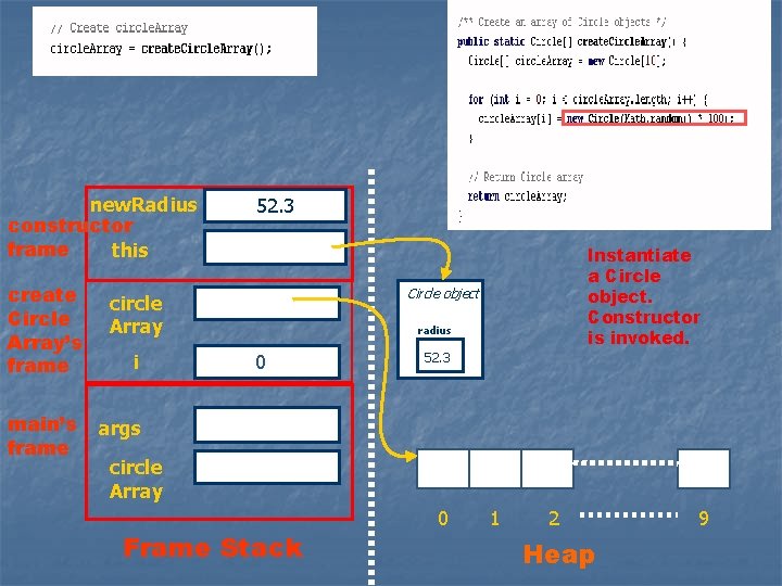 new. Radius constructor frame this create Circle Array’s frame main’s frame 52. 3 Circle new. Radius constructor frame this create Circle Array’s frame main’s frame 52. 3 Circle