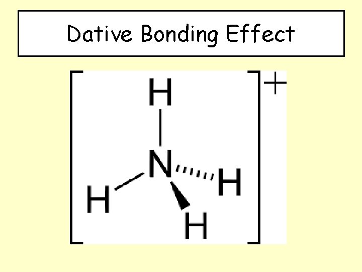 Dative Bonding Effect 