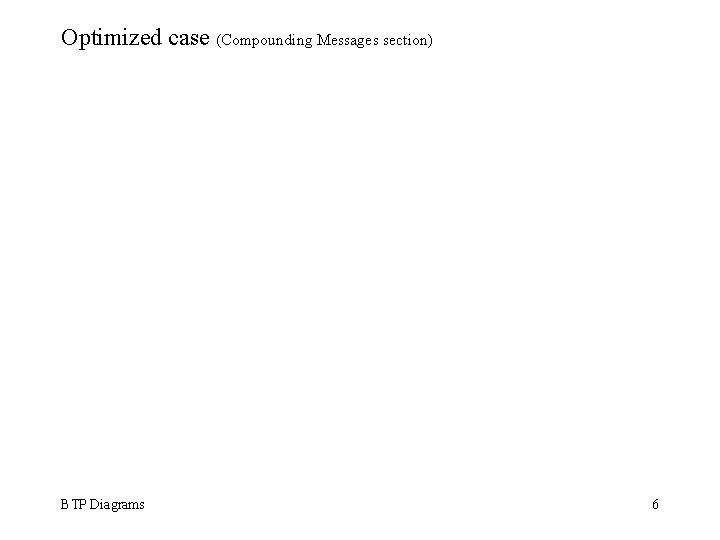 Optimized case (Compounding Messages section) BTP Diagrams 6 