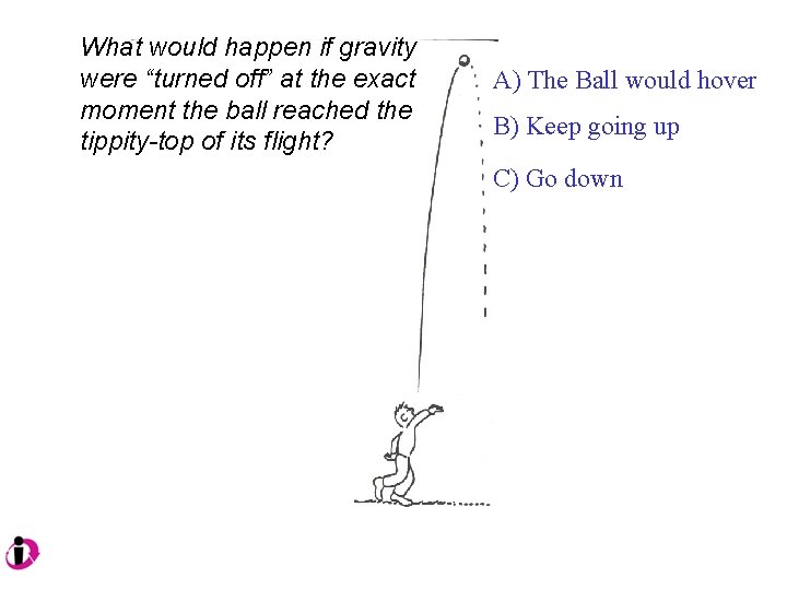 What would happen if gravity were “turned off” at the exact moment the ball